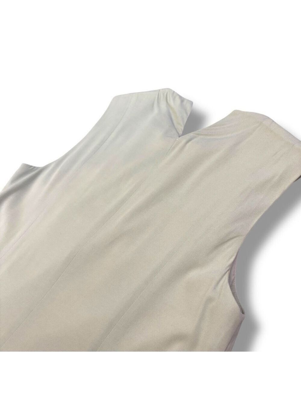 NWT Theyskens Theory Ash White Pale Sage Silk Shift Dress Size 8 - Picture 5 of 12